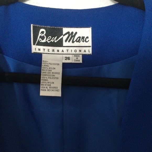 Ben Marc Three Piece Skirt Suit Blue Plus Size - Picture 11 of 12